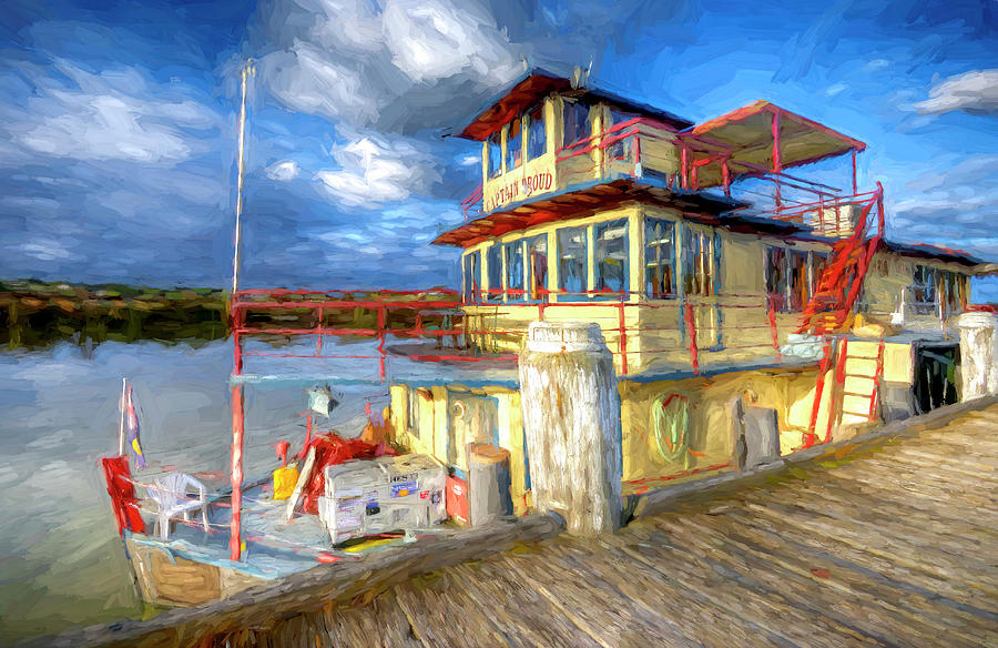 Riverboat Digital Art by Wayne Sherriff