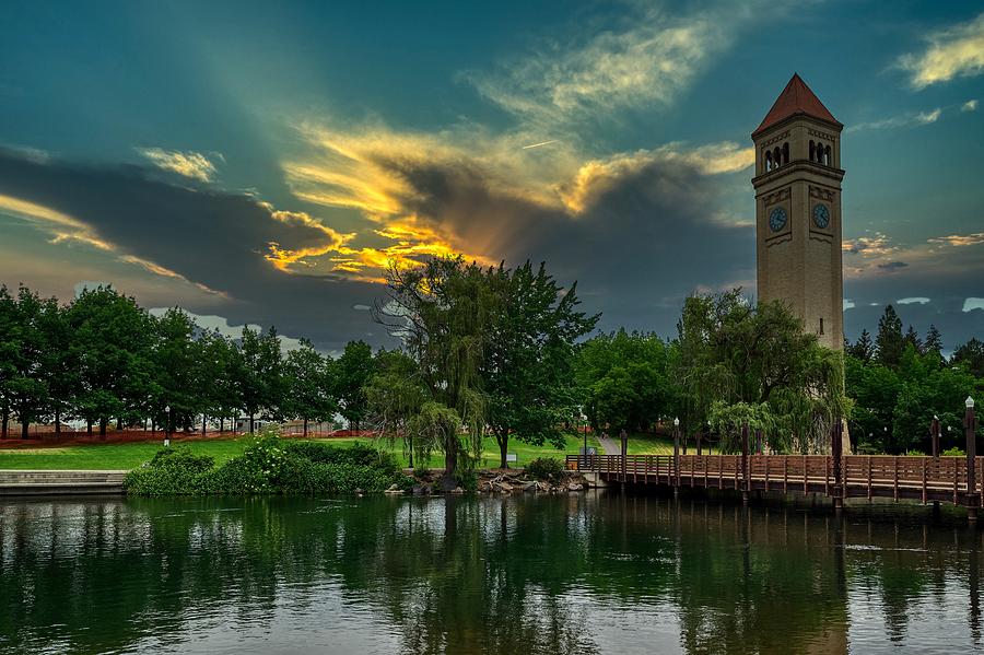 Riverfront Park At Sunset - Spokane Photograph by Mountain Dreams ...