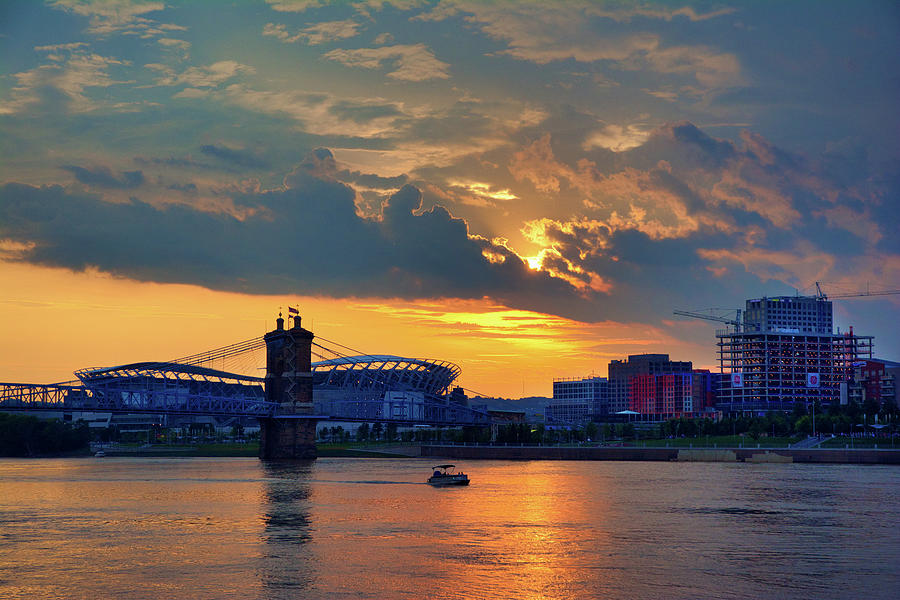 Riverfront Sunset Photograph by Randall Branham
