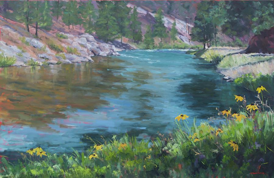 River's Edge Painting by Kit Hevron Mahoney - Fine Art America