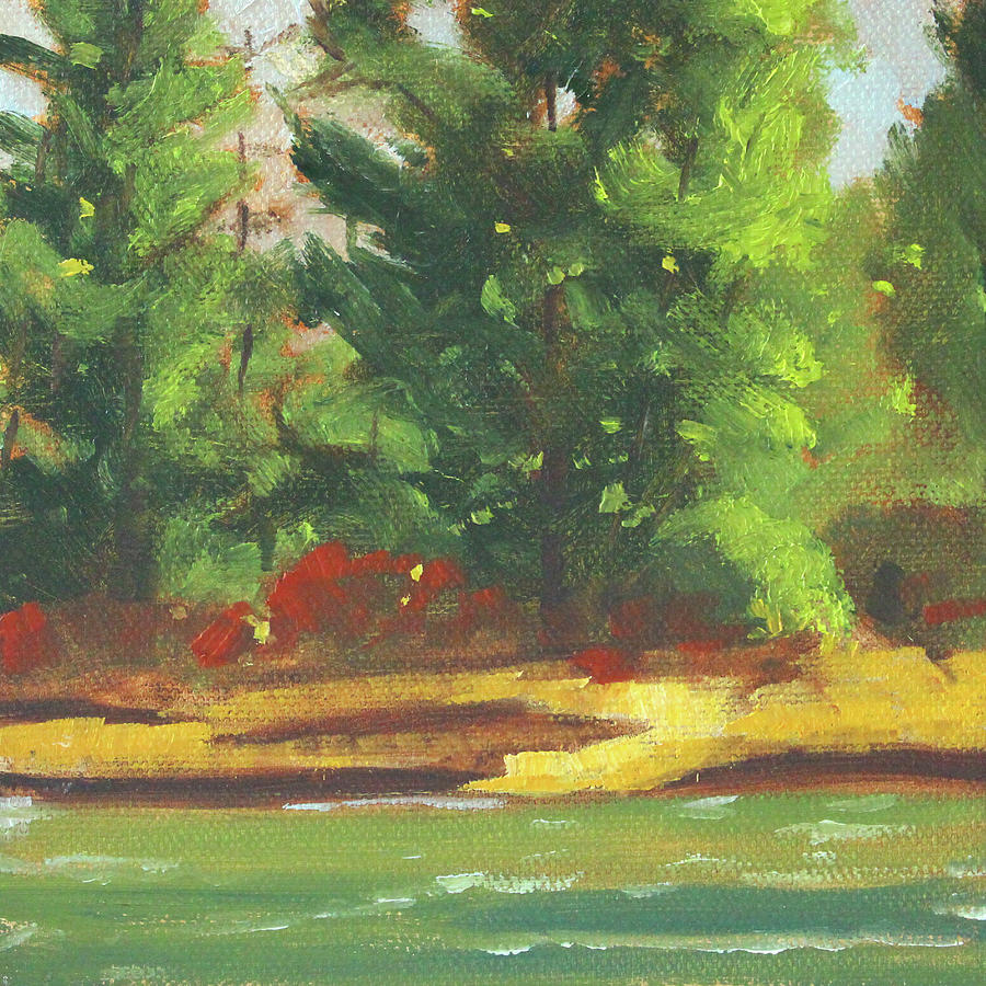 Rivers Edge Painting by Nancy Merkle