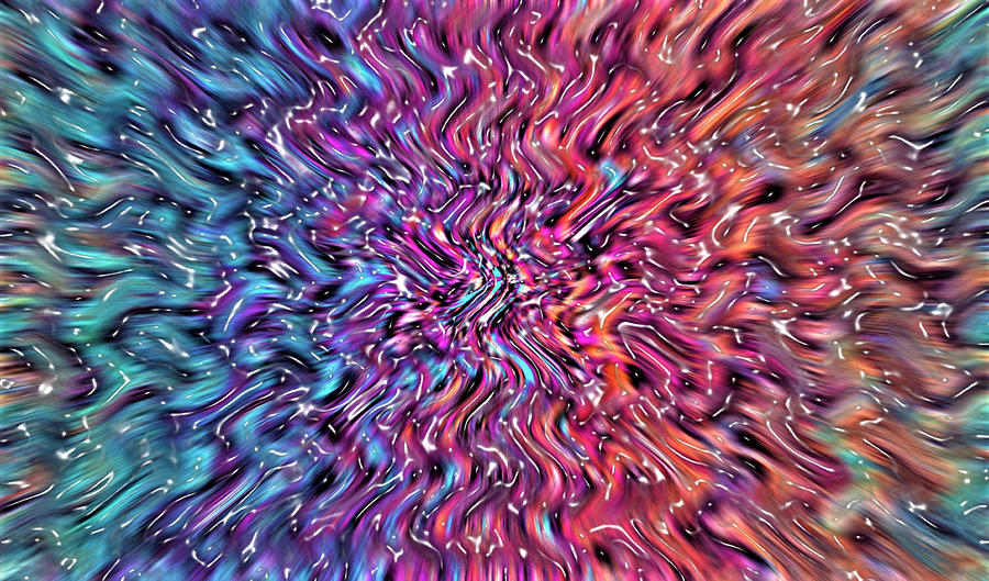 Rivers Rainbow Ripples - Abstract Digital Art by Ronald Mills