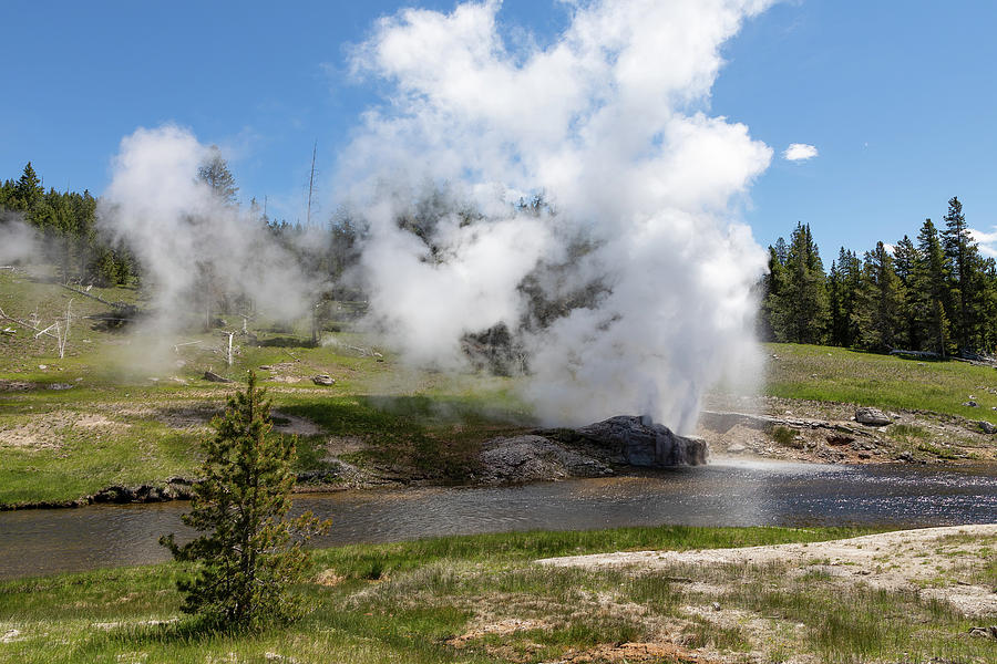Riverside Geyser Photograph by James Marvin Phelps