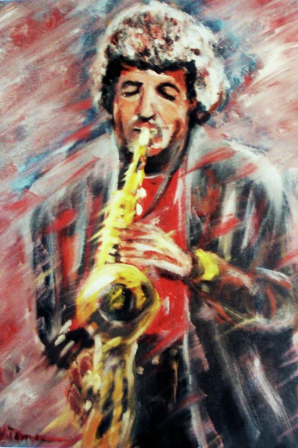 Jazzin in the Rain Painting by Victor Thomason