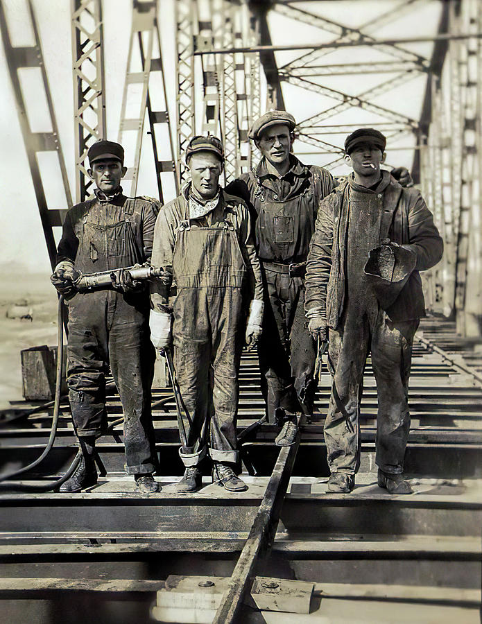 Roaring Twenties Photograph - Rivet Gang C. 1925 by Daniel Hagerman Roaring Twenties Photograph - Rivet Gang C. 1925 by Daniel Hagerman