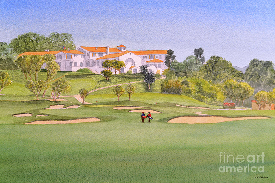 Riviera Pacific Palisades Golf Course Hole 18 Painting