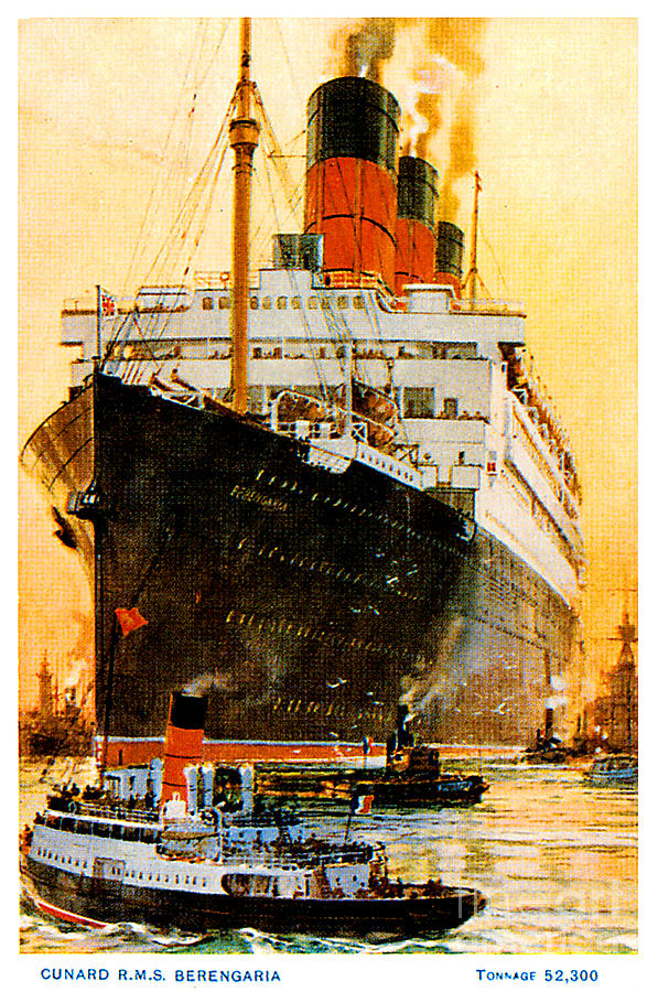 RMS Berengaria Postcard Painting by Unknown