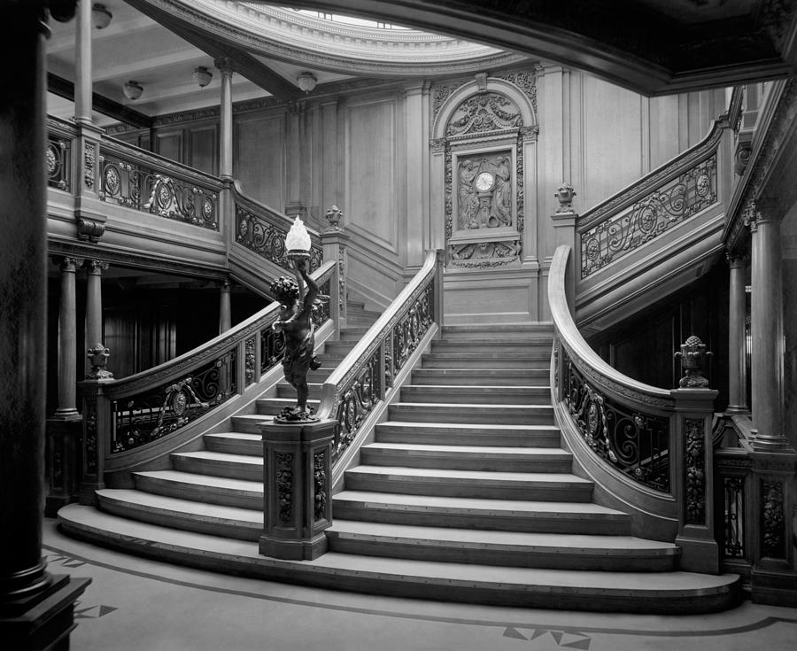 RMS Olympic Grand Staircase - Circa 1911 Tapestry - Textile by War Is Hell Store