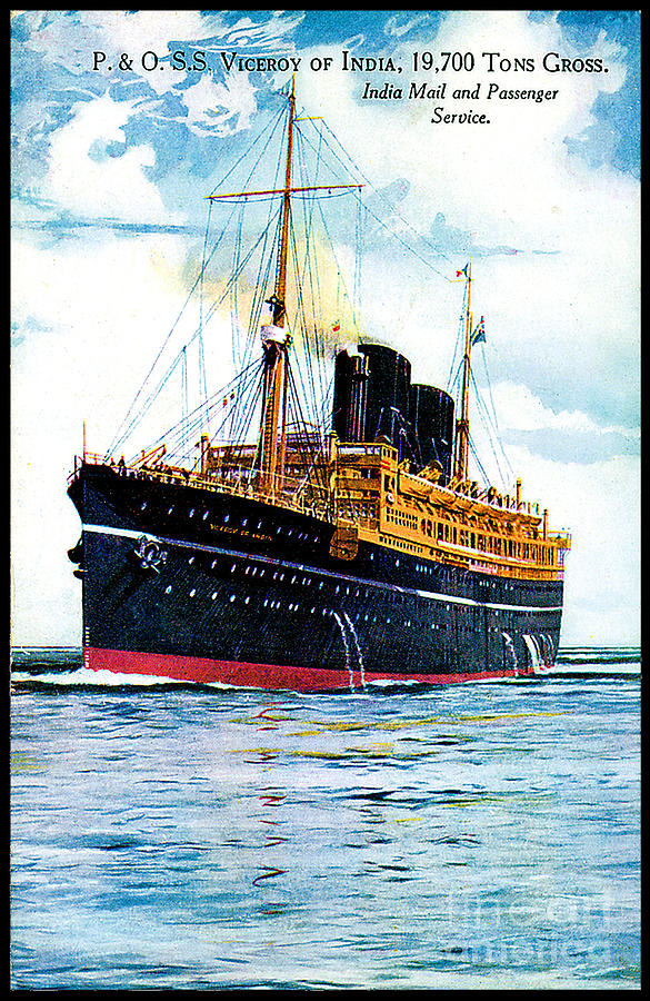 RMS Viceroy of India Cruise Ship 1928 Painting by Unknown