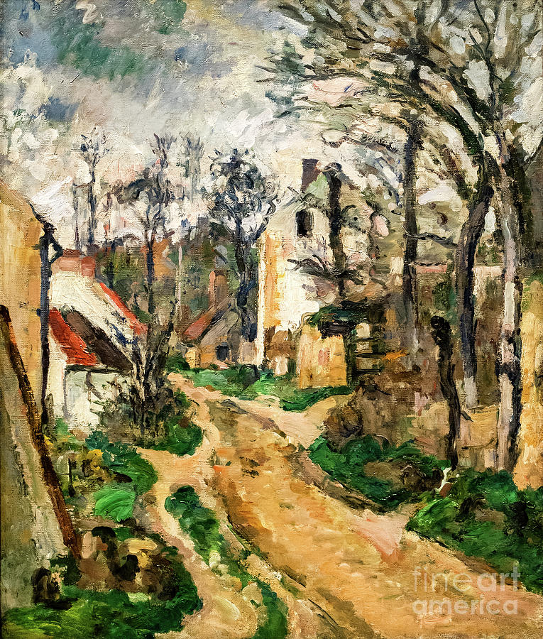 Road at Auvers-sur-Oise 1873 by Paul Cezanne Painting by Paul Cezanne