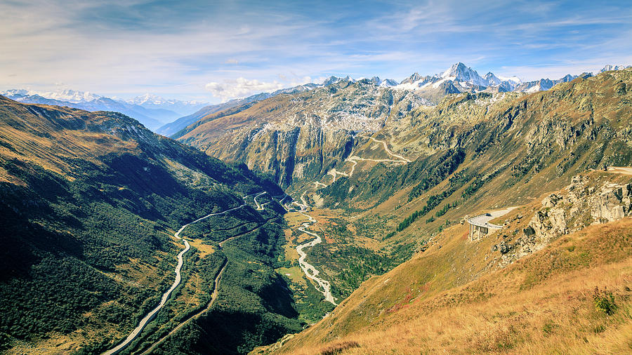 Road in the Alps Photograph by Alexey Stiop