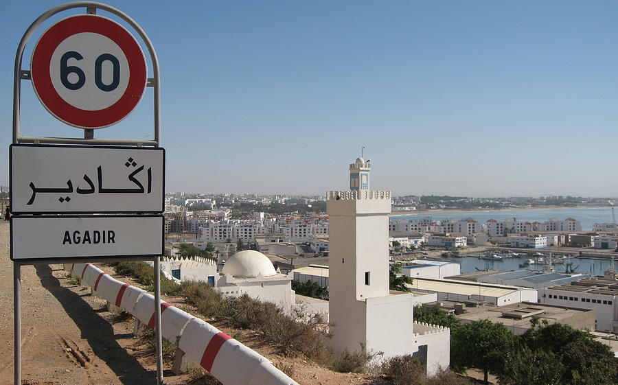 Road sign, Agadir. Photograph by Philippe Cohat