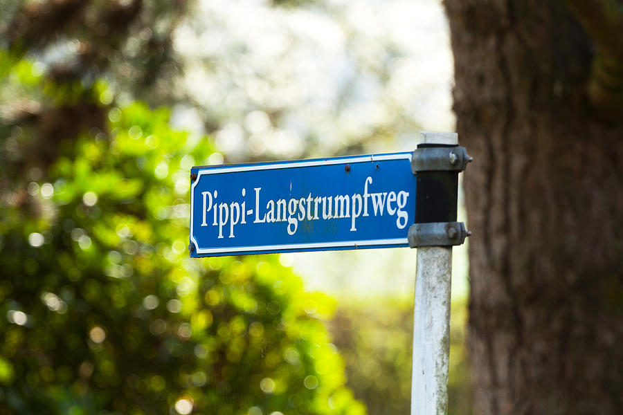 Road sign with name Pippi Langstrumpf Photograph by Justhavealook