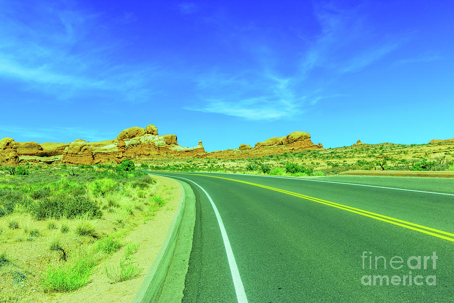 Arches National Park Photograph - Road through Arches National Park by Jeff Swan