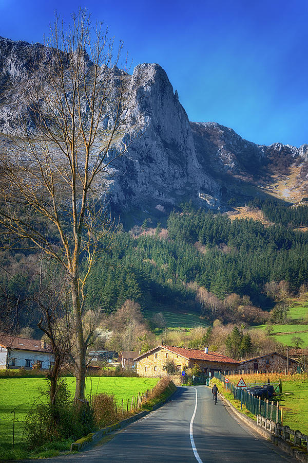 road to Arrazola village in the Basque Country Photograph by Mikel Martinez de Osaba