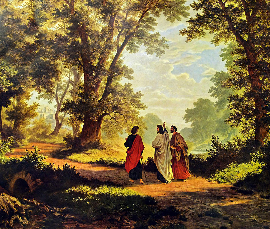 Road To Emmaus hippie Painting by Lee Jake - Fine Art America