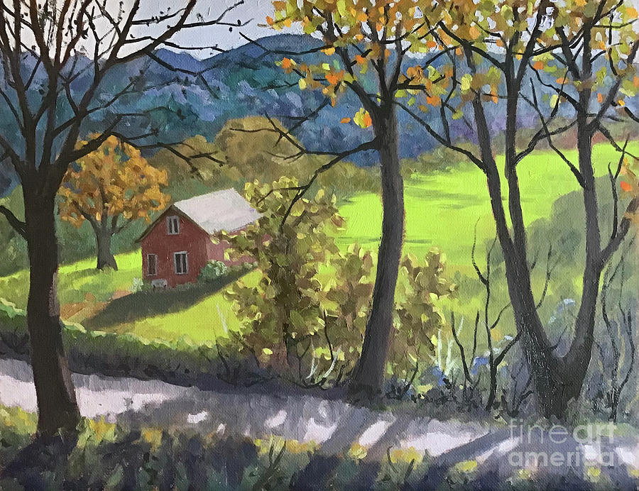 Road to Linville Painting by Anne Marie Brown