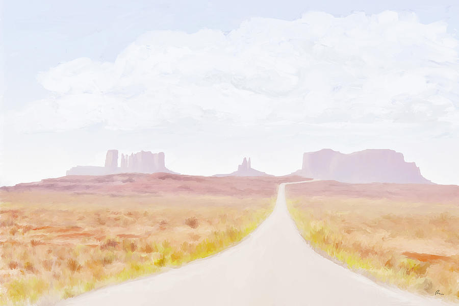 Road To Monument Valley 02 Digital Art by Ramona Murdock