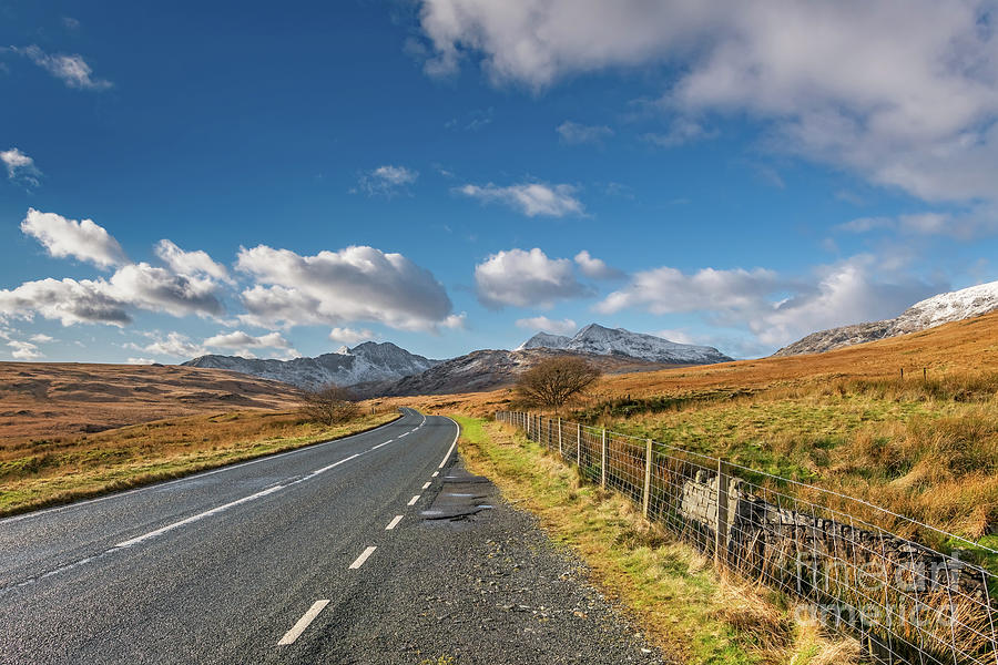 Snowdonia National Park Photograph - Road To Snowdon Mountain Wales by Adrian Evans