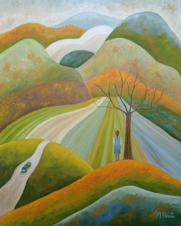 Road To Somewhere Painting by Angeles M Pomata