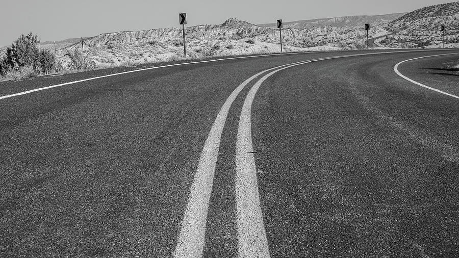Road to Taos Black and White  Photograph by John McGraw