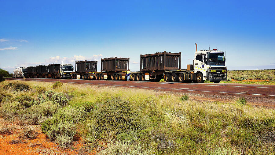Road Trains of the Outback Photograph by Lexa Harpell