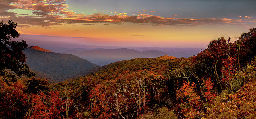 Sunset Photograph - Road Trip to the Blue Ridge by Norma Brandsberg