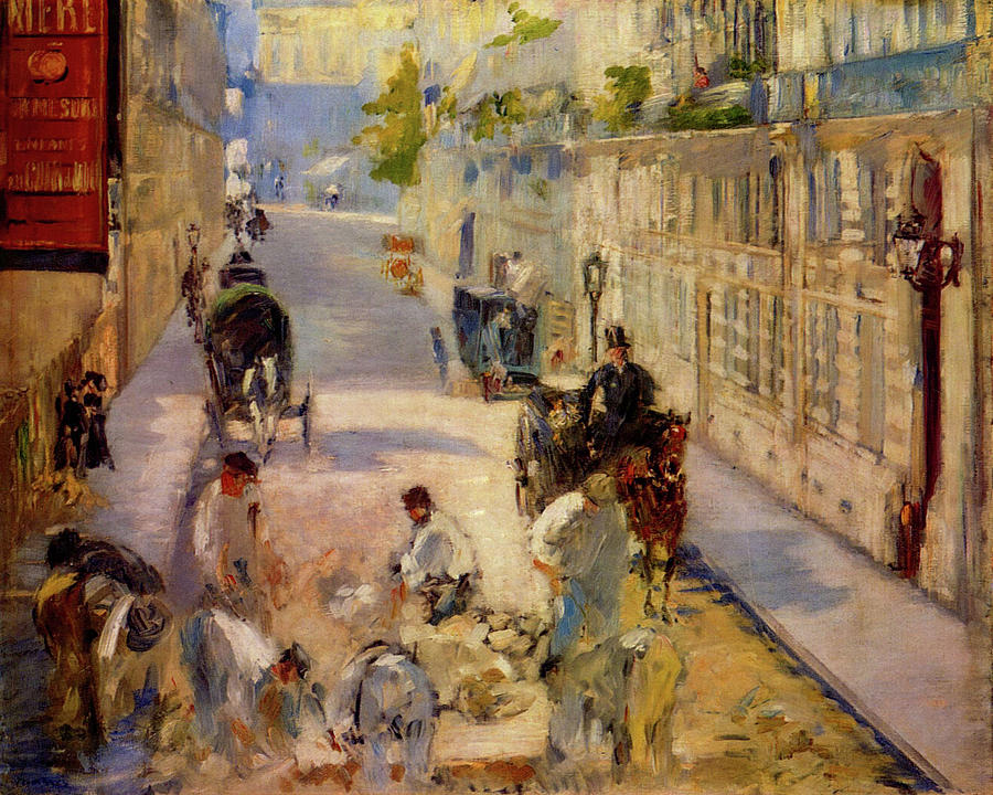 Edouard Manet Painting - Road workers, rue de Berne by Edouard Manet