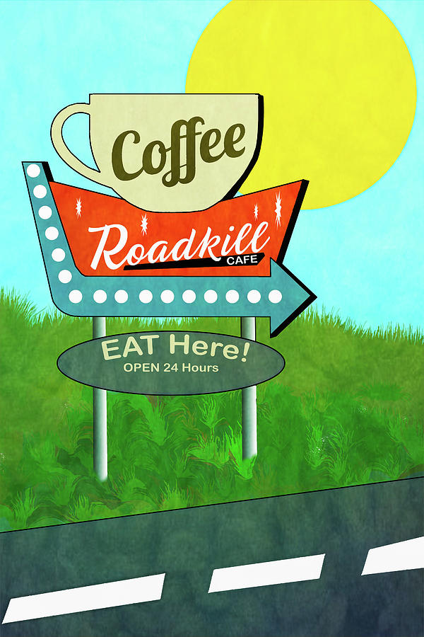 Roadkill Cafe Digital Art by John Haldane