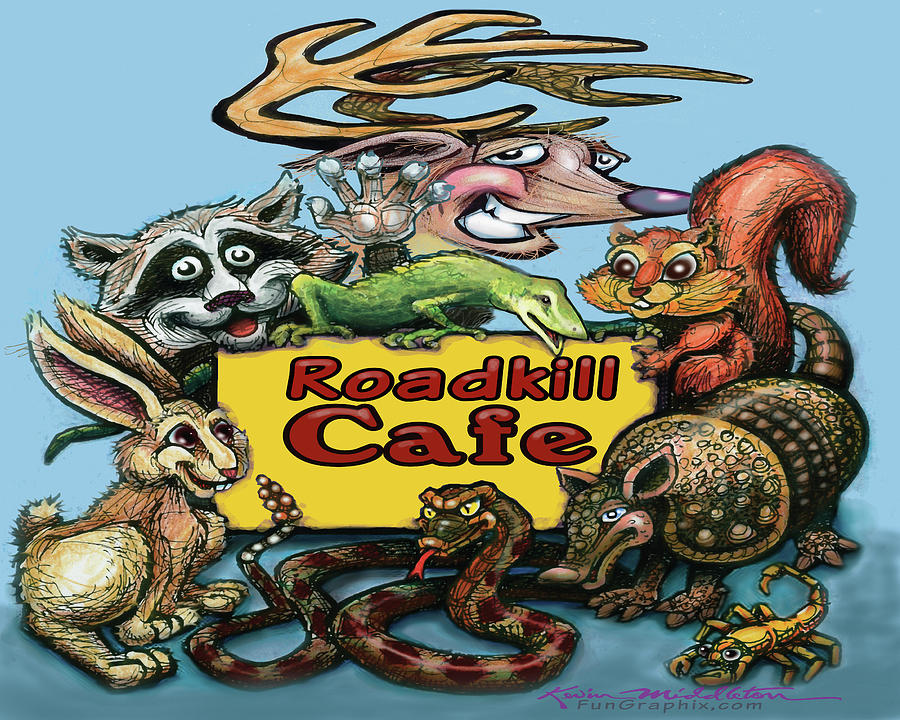 Roadkill Cafe Digital Art by Kevin Middleton