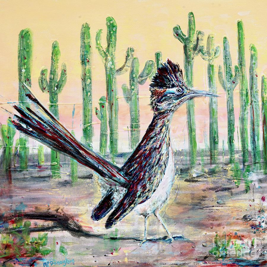 Roadrunner of Arizona- Southwest birds Painting by Patty Donoghue
