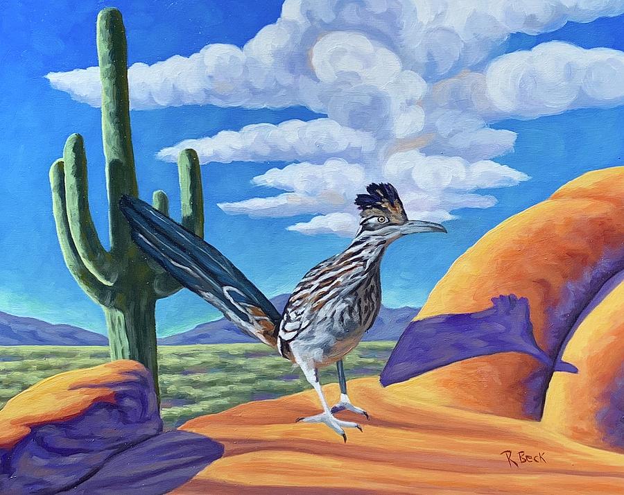 Roadrunner Painting by Rachel Suzanne Beck