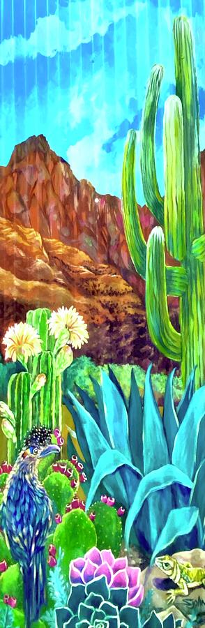Roadrunner the Catalinas Painting by Patty Sjolin