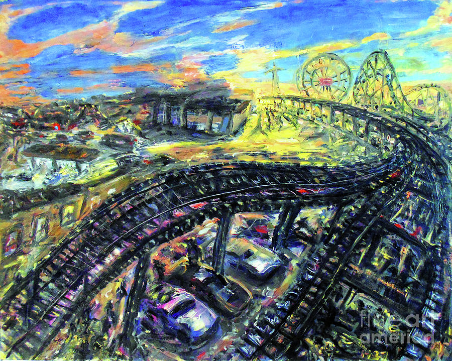 Roads That Lead To Coney Island Painting By Arthur Robins - Fine Art 