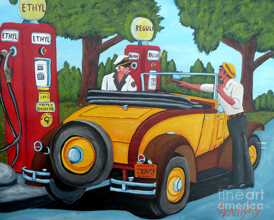 Car Painting - Roadside Service by Anthony Dunphy