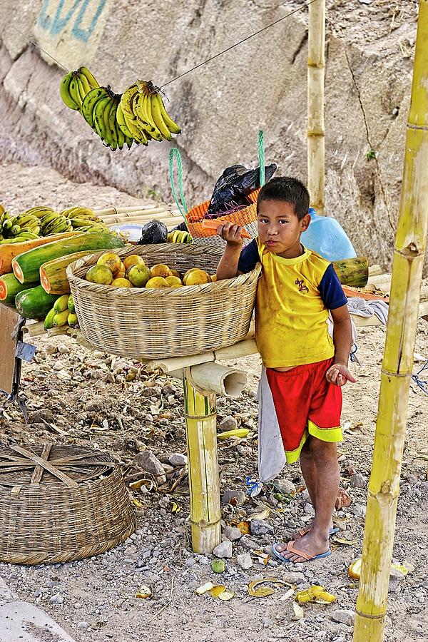 Fruit Photograph - Roadside Stall 1, El Salvador by Steven Ralser
