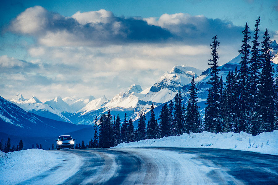 Roadtrip on Icefields Parkway in Banff National Park Canada Photograph by Ferrantraite