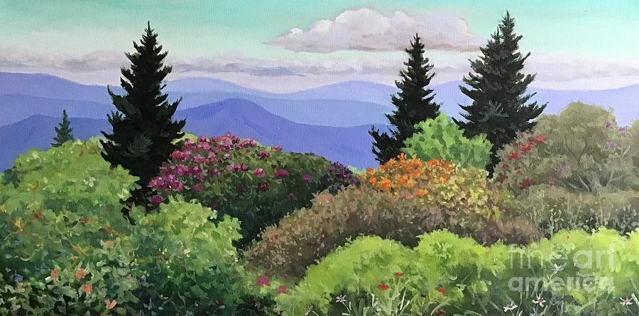 Roan Mountain Catawbas Painting by Anne Marie Brown
