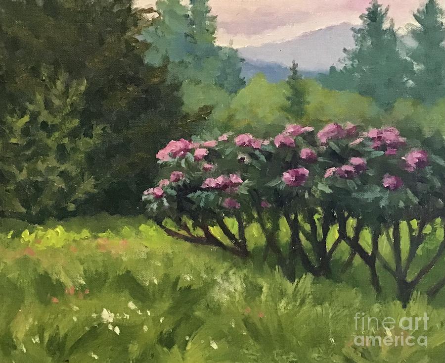 Roan Rhododendrons  Painting by Anne Marie Brown