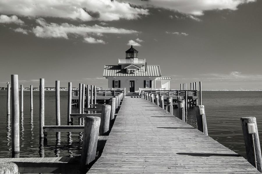 Roanoke Marshes Lighthouse in Infrared Photograph by Liza Eckardt