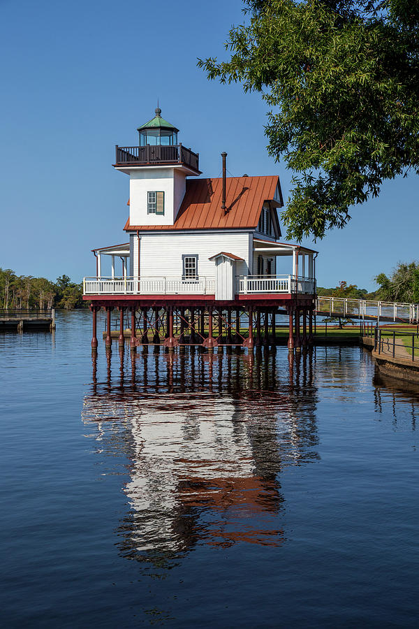 Lighthouse Photograph - Roanoke River Lighthouse by Karol Livote