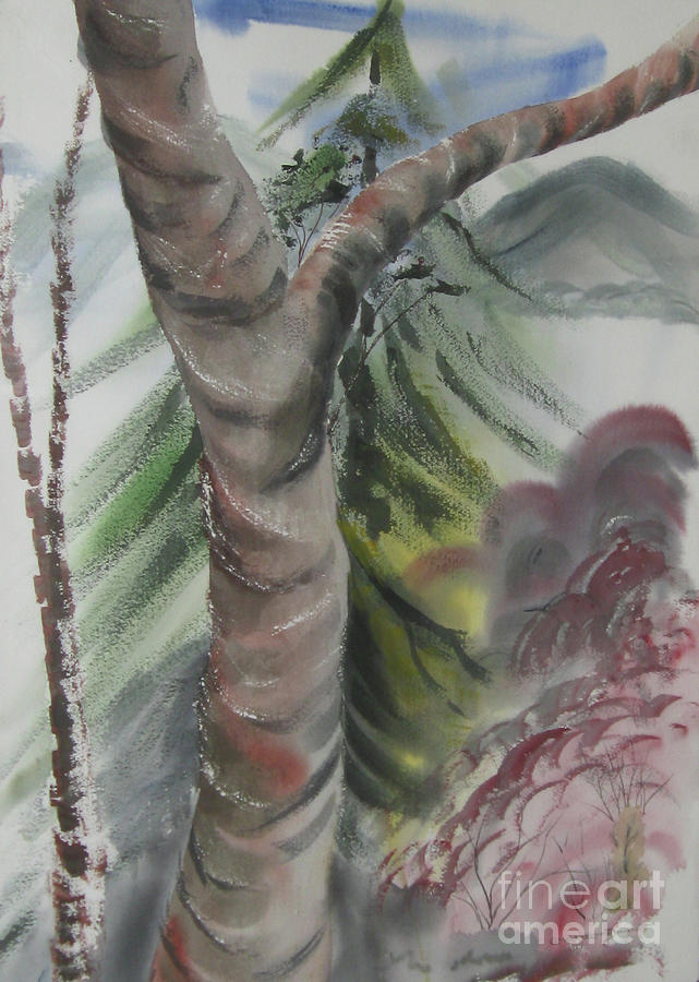 Birch in Roanoke Virginia  Painting by Catherine Ludwig Donleycott
