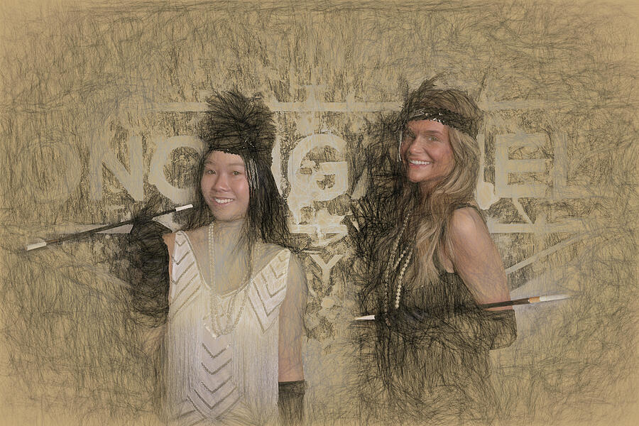 Roaring 20s in a speakeasy with long cigarette holders Photograph by Dan Friend Roaring 20s in a speakeasy with long cigarette holders Photograph by Dan Friend