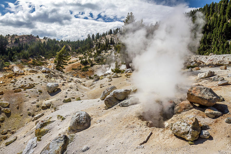 Roaring Steam Vents of Bumpass Hell Photograph by Pierre Leclerc Photography