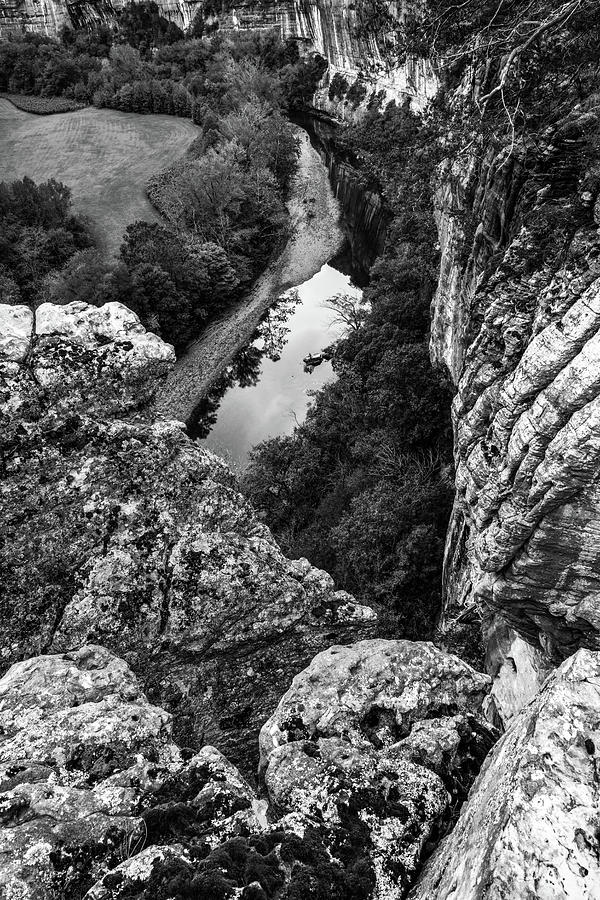 Roark Bluff Overlook In Black and White Photograph by Gregory Ballos