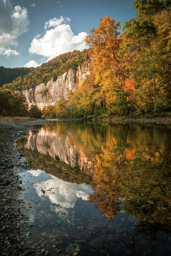 Roark Bluff Reflections Under Autumn Light Photograph by Gregory Ballos