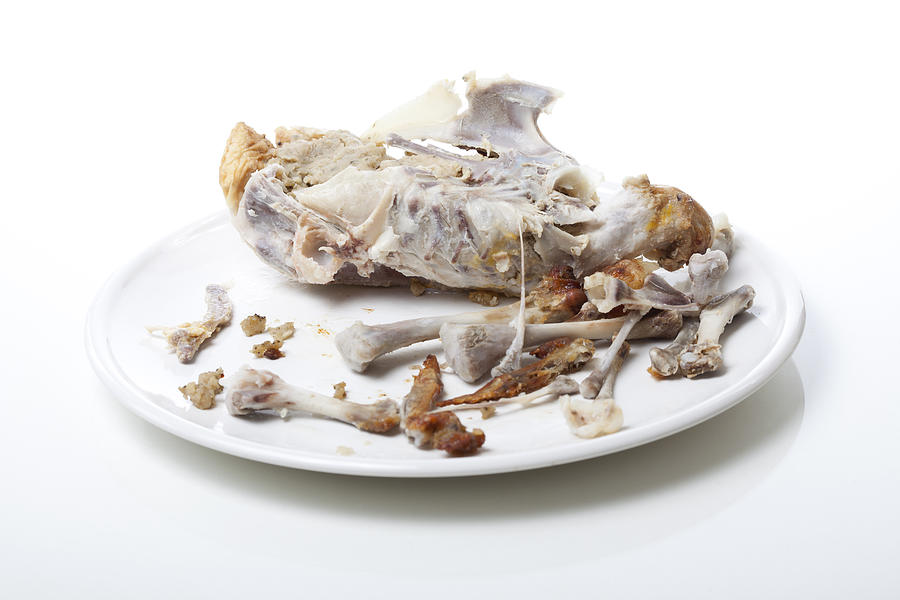 Roast Chicken Carcass Photograph by Davidf