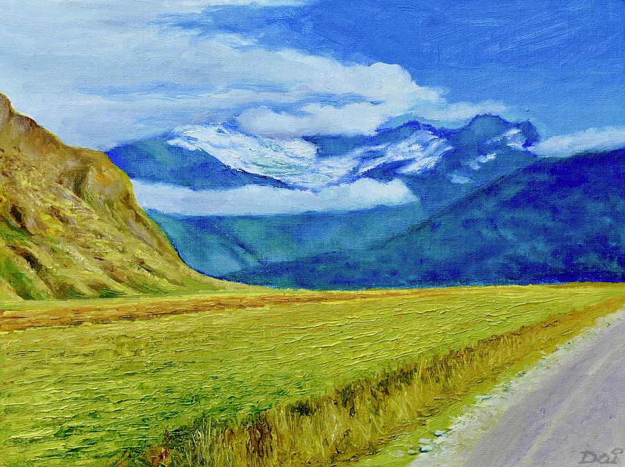 Rob Roy Glacier New Zealand Painting by Dai Wynn