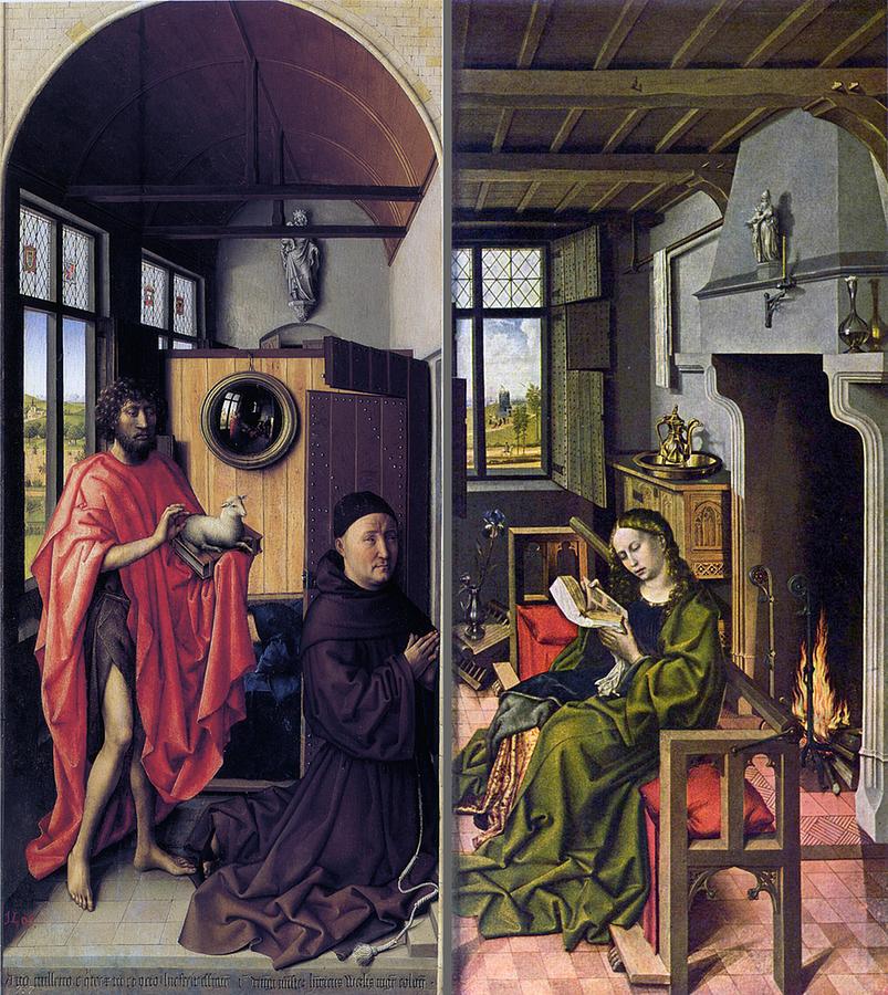 Robert Campin - The Werl Triptych Painting by Les Classics - Fine Art ...
