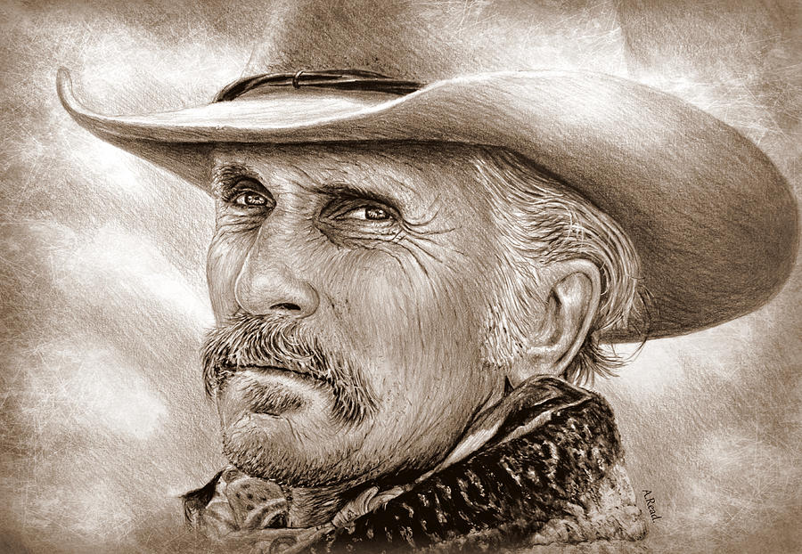 Robert Duvall version 4 Drawing by Andrew Read
